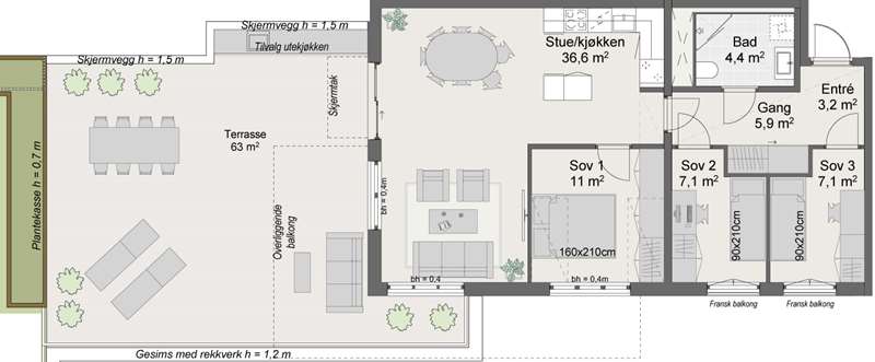 Plantegning 1